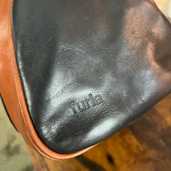 Furla Tan and Black Crossbody Bag - Picture 7 of 13